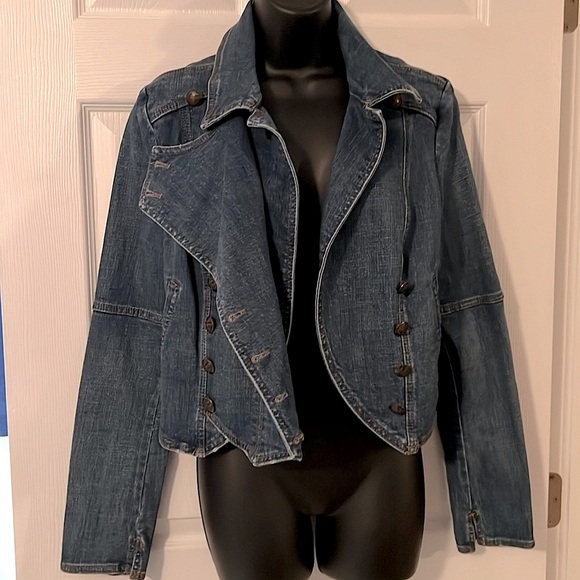 Military Jean Jacket by Free People! - Picture 3 of 11